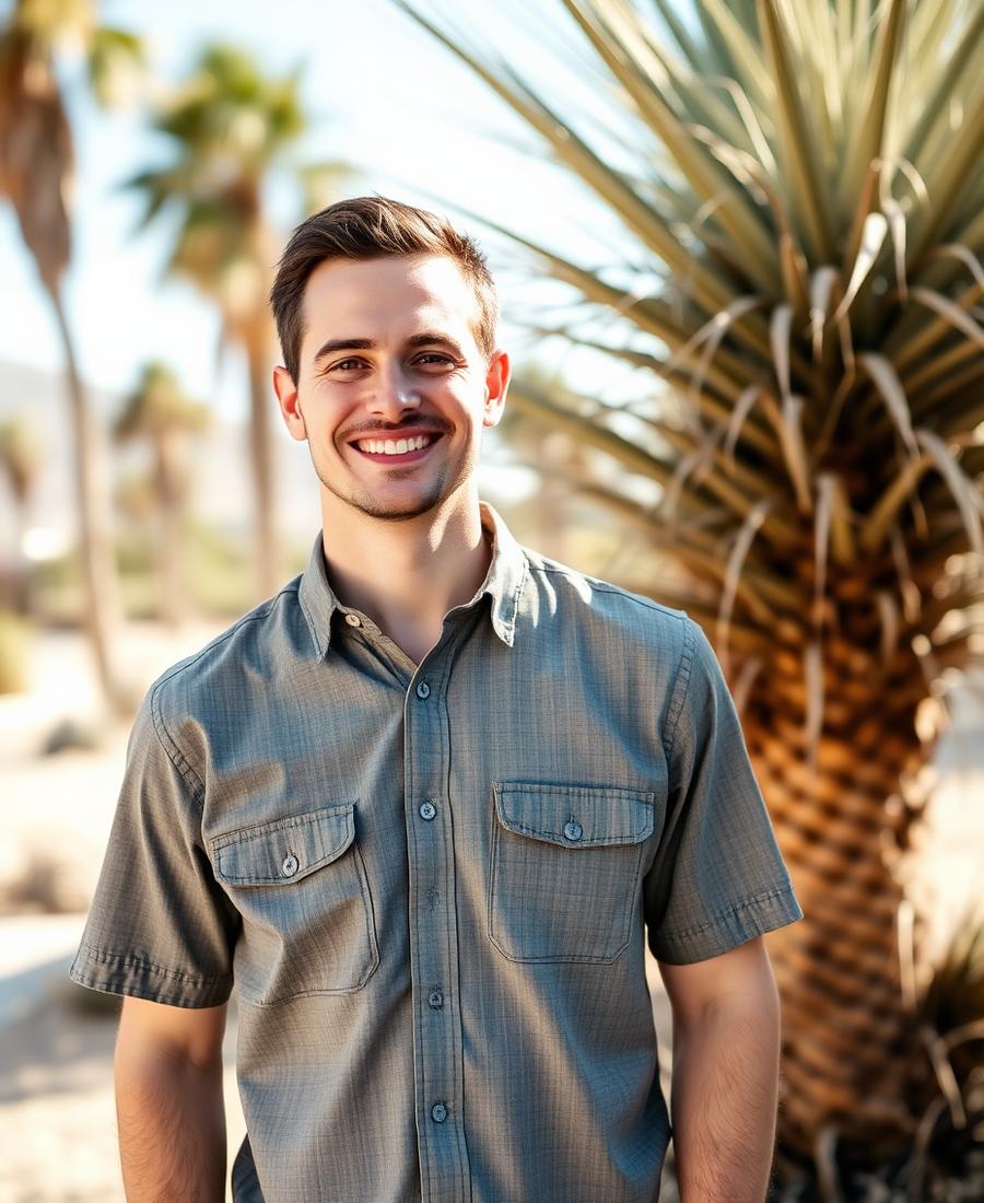 Josh Barksdale, web designer, outdoors in Southern California